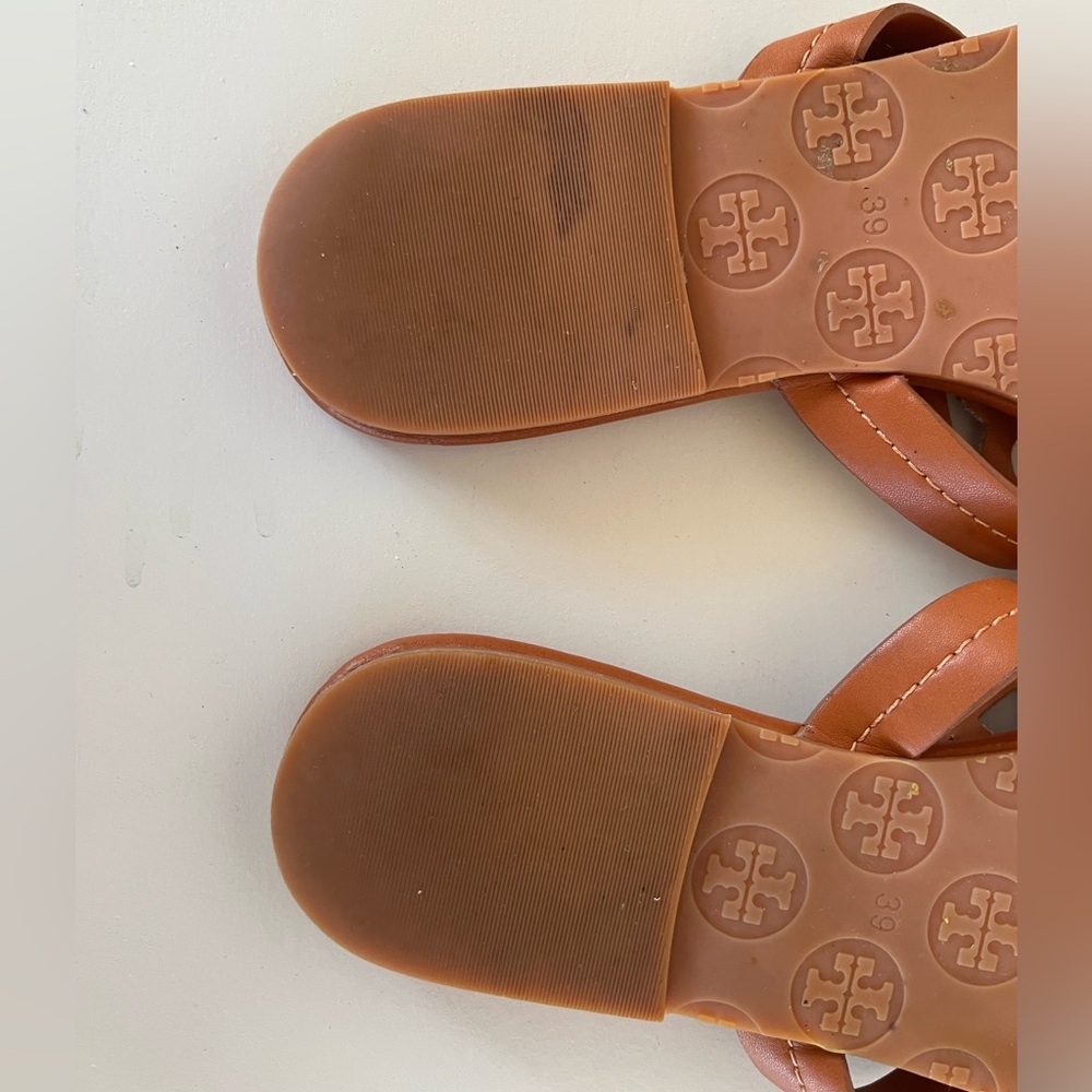 Tory Burch Miller Sandal in Vintage Vachetta Camel Brown, size 39 - Picture 9 of 12